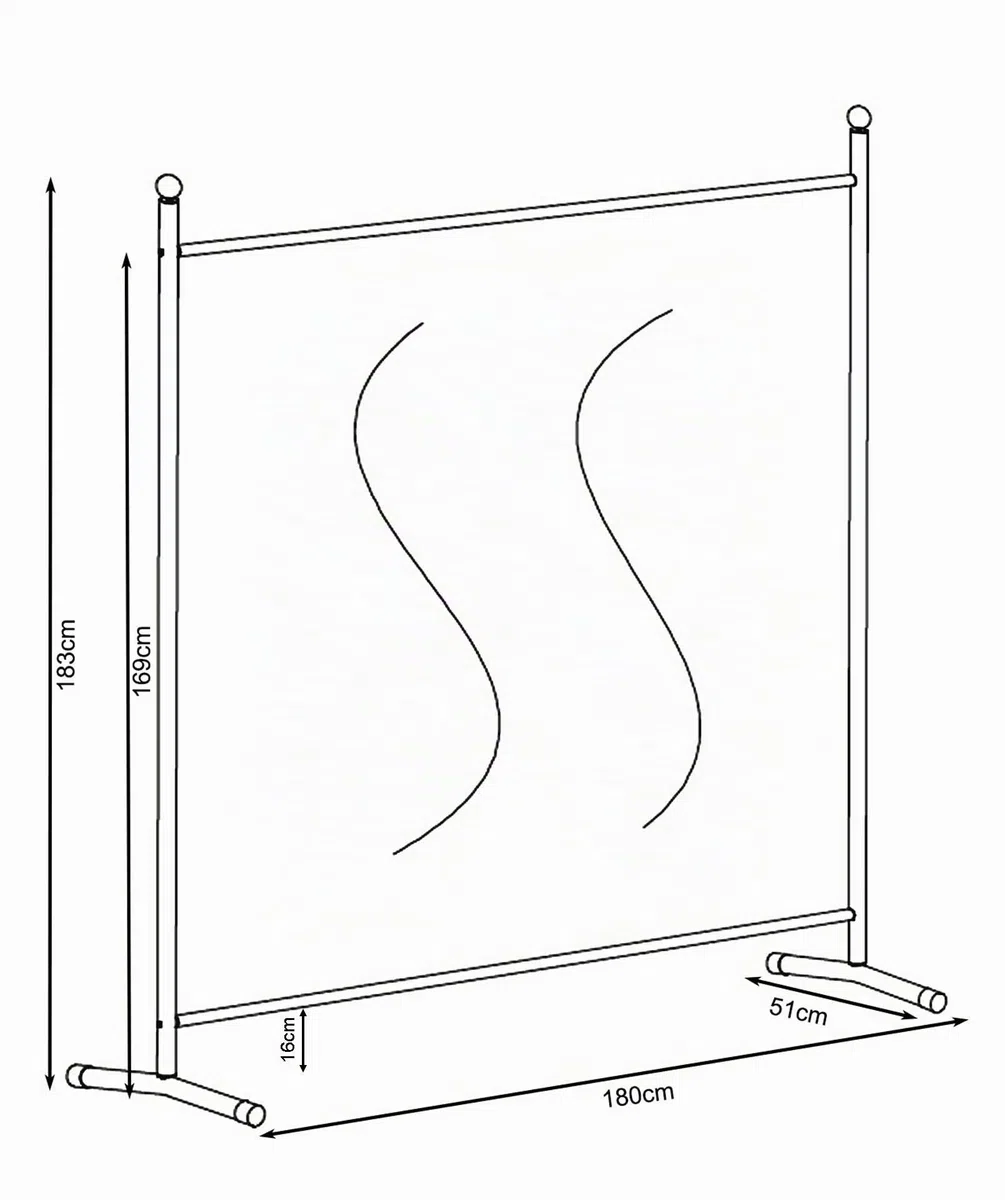 QUICK STAR Paravento da Giardino 180 x 178 cm Divisorio in Tessuto Balcone Protezione della Privacy Bianco