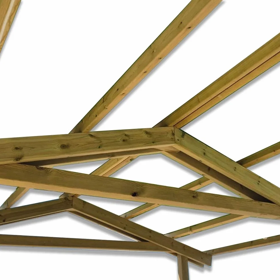 Pergola Carport in legno 400x550 cm pino impregnato Made in Italy