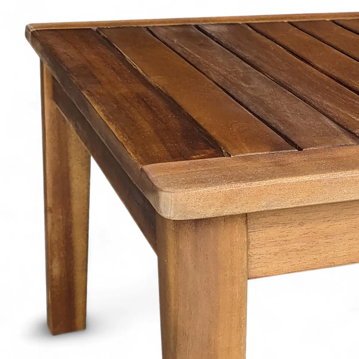 Tavolino da giardino in legno di acacia oliato 80 x 50 cm - Tavolo da salotto in legno massello
