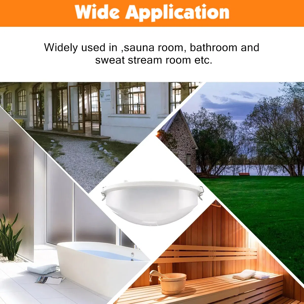 Mumusuki Sauna Lampada Resistente alle Alte Temperature Antideflagrante Anti-Appannamento