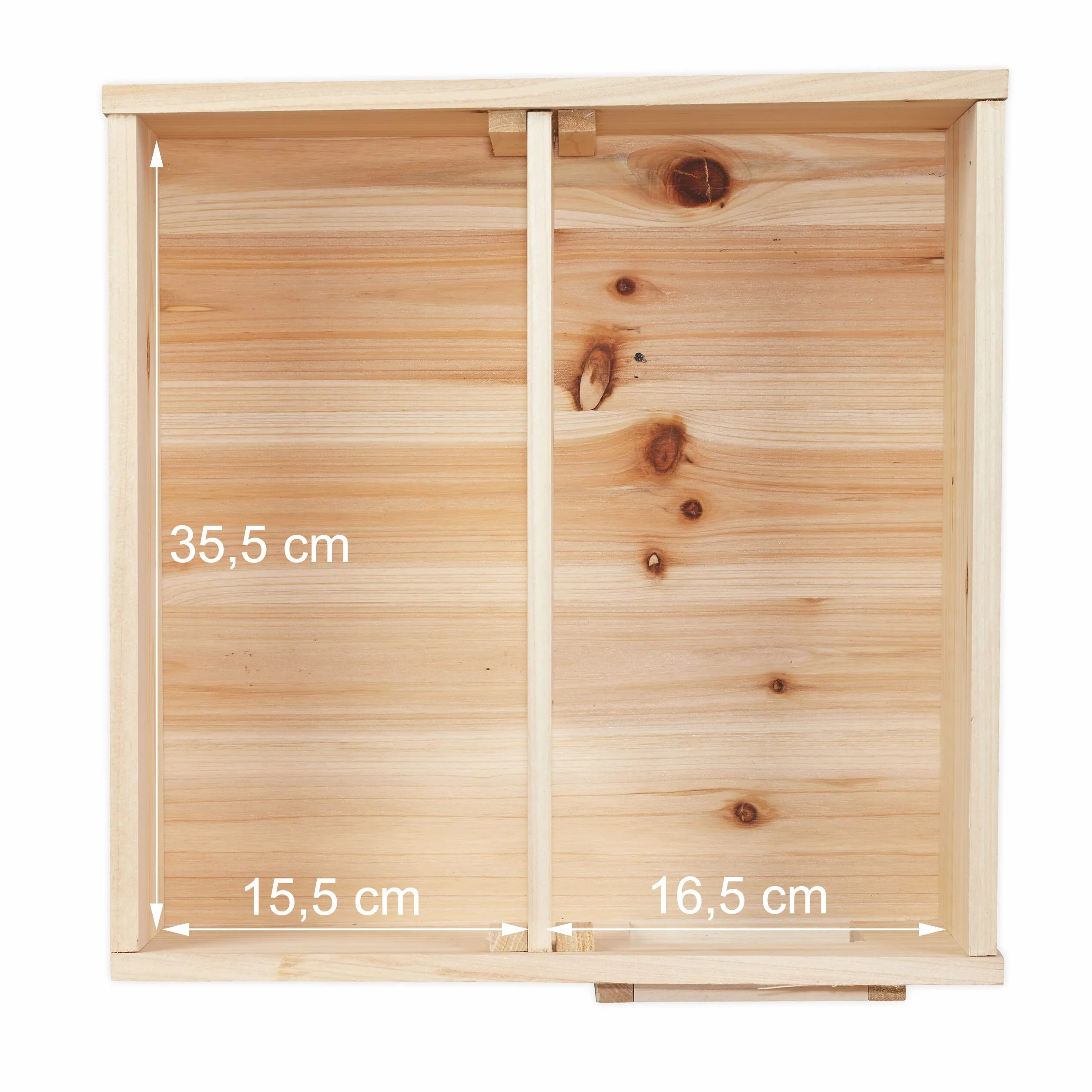 Relaxdays Casetta per Ricci in Legno 2 Camere 21,5x40x40 cm Tana Anti Predatori Marrone Naturale