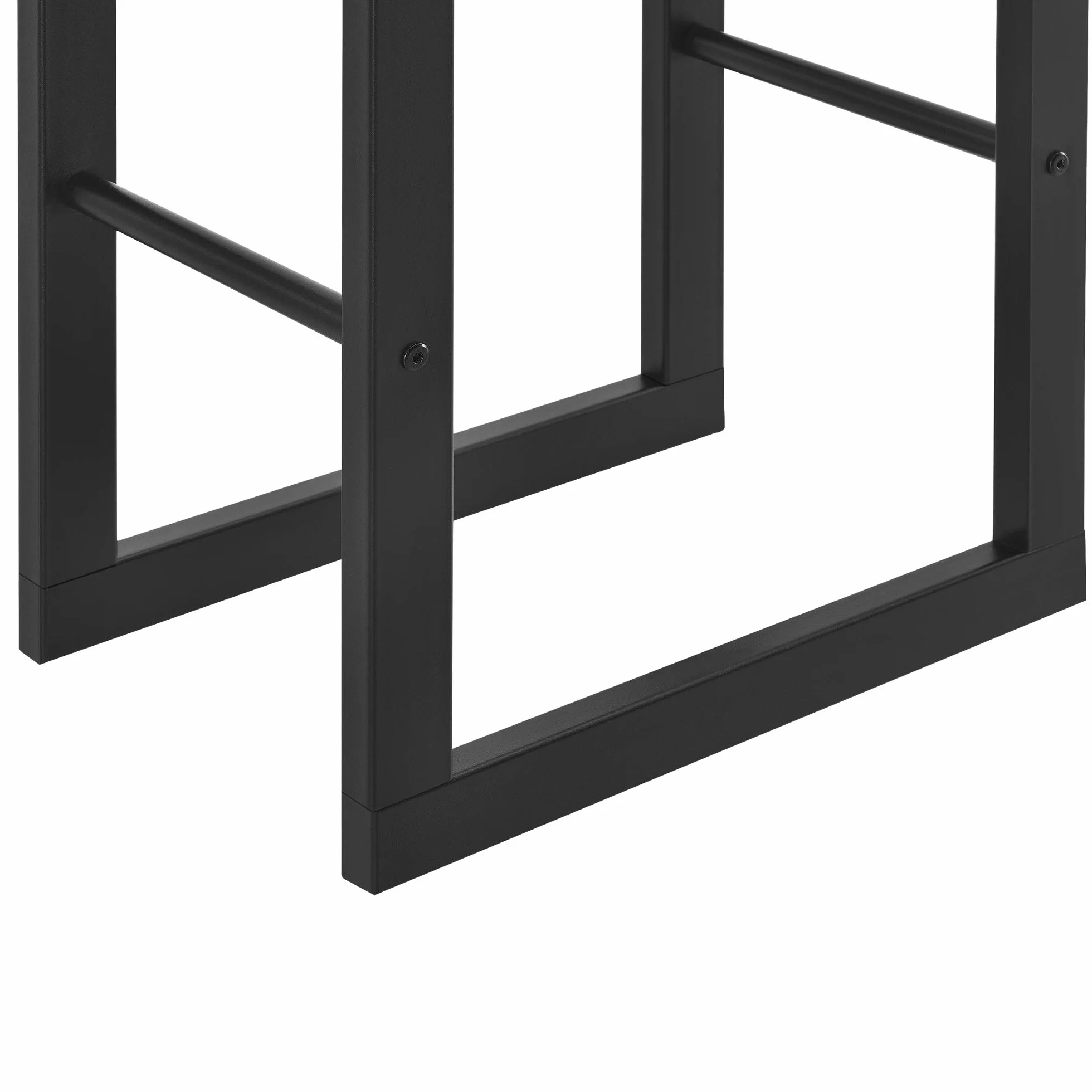 Portalegna in Acciaio 100x25x150 cm Nero Supporto Tronchi da Legnaia