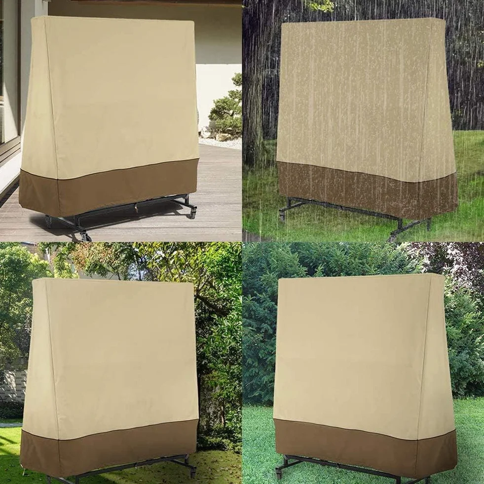 Copertura Tavolo da Ping Pong, Pieghevoli 420D Oxford solare resistente Impermeabile Antipolvere Anti-UV antivento antistrappo protettivo con Cerniera, Per Interno/Esterno