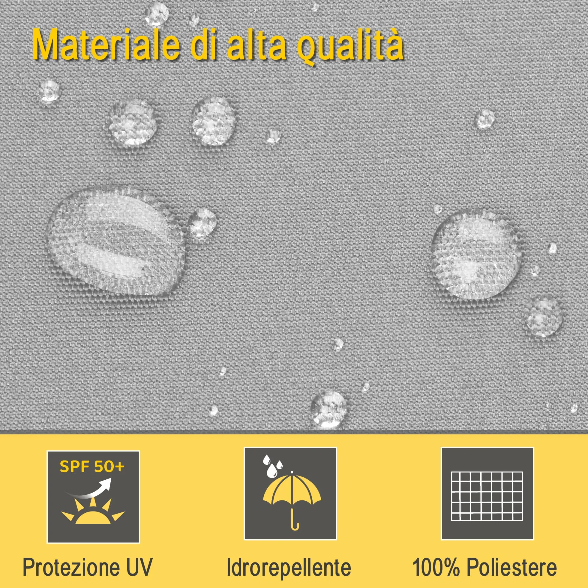 Sol Royal Tenda da sole verticale 180x250 cm MS5 idrorepellente Grigio
