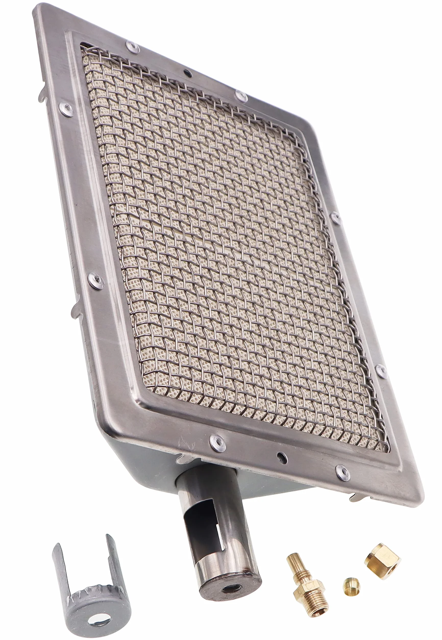 METER STAR Pezzo di ricambio per barbecue a propano, parte di riparazione, bruciatore a infrarossi, elemento riscaldante (220 x 170 mm)