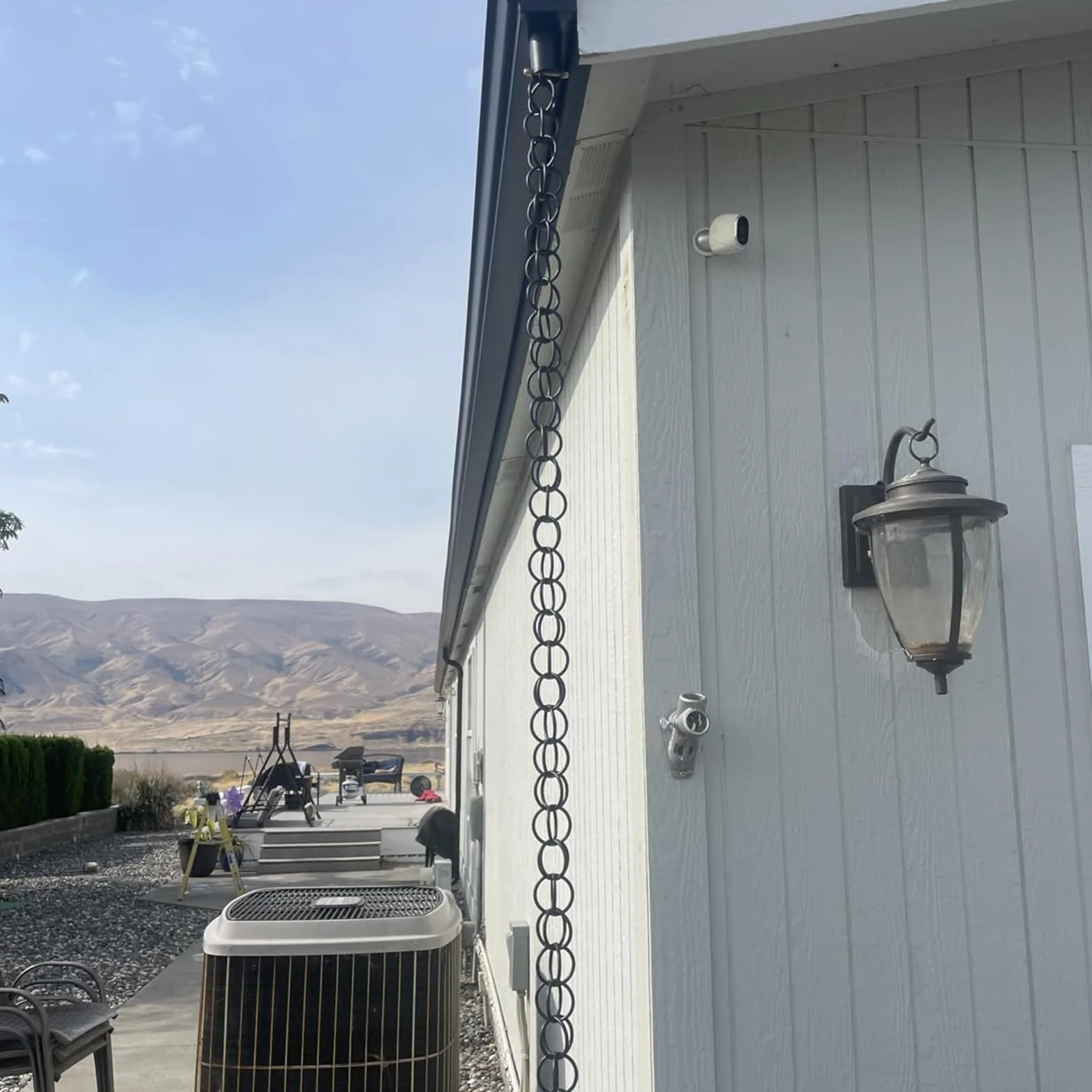 Catena da Pioggia Anello di Catene da Pioggia in Lega di Alluminio, Catena Antipioggia per Grondaia con Gancio, Sostituzione del Pluviale Campane della Pioggia(3m (10ft))
