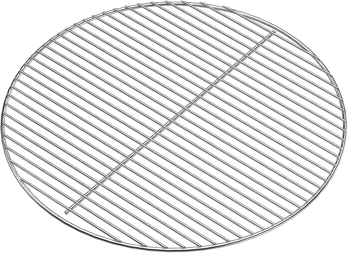 Griglia per Barbecue Rotonda in Acciaio Inossidabile Ø54,5 cm per griglia weber 57 cm, pezzi di ricambio per griglia tonda per barbecue weber 57 cm, One-Touch, Master-Touch - non pieghevole