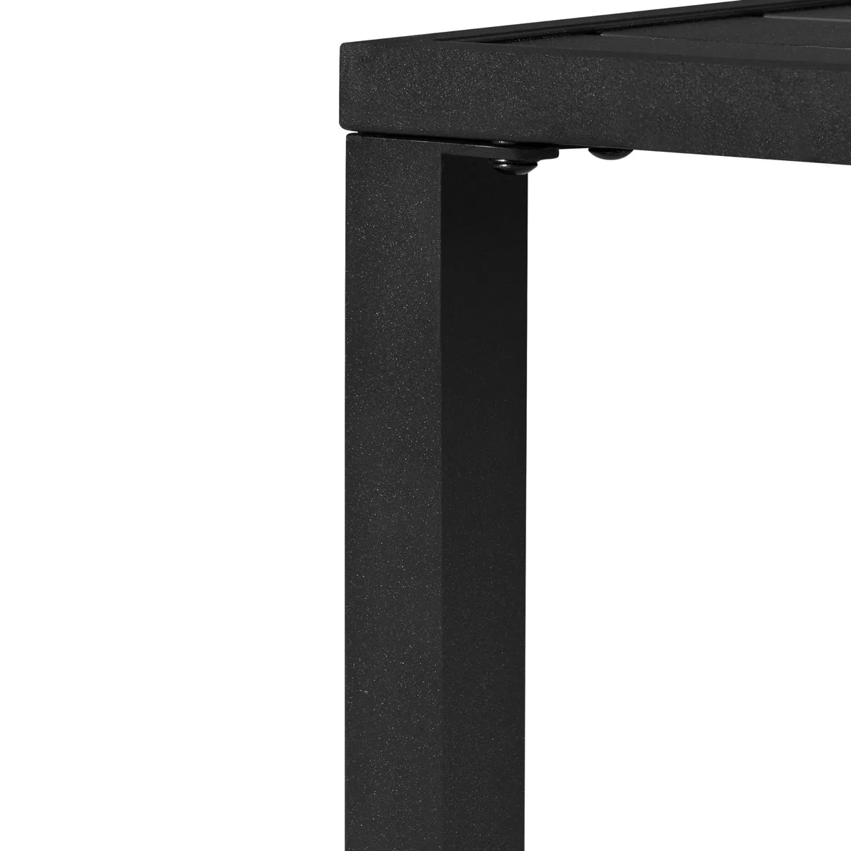 Yaheetech Tavolo da Giardino Esterno Quadrato in Metallo 45×45×45,5 cm Nero