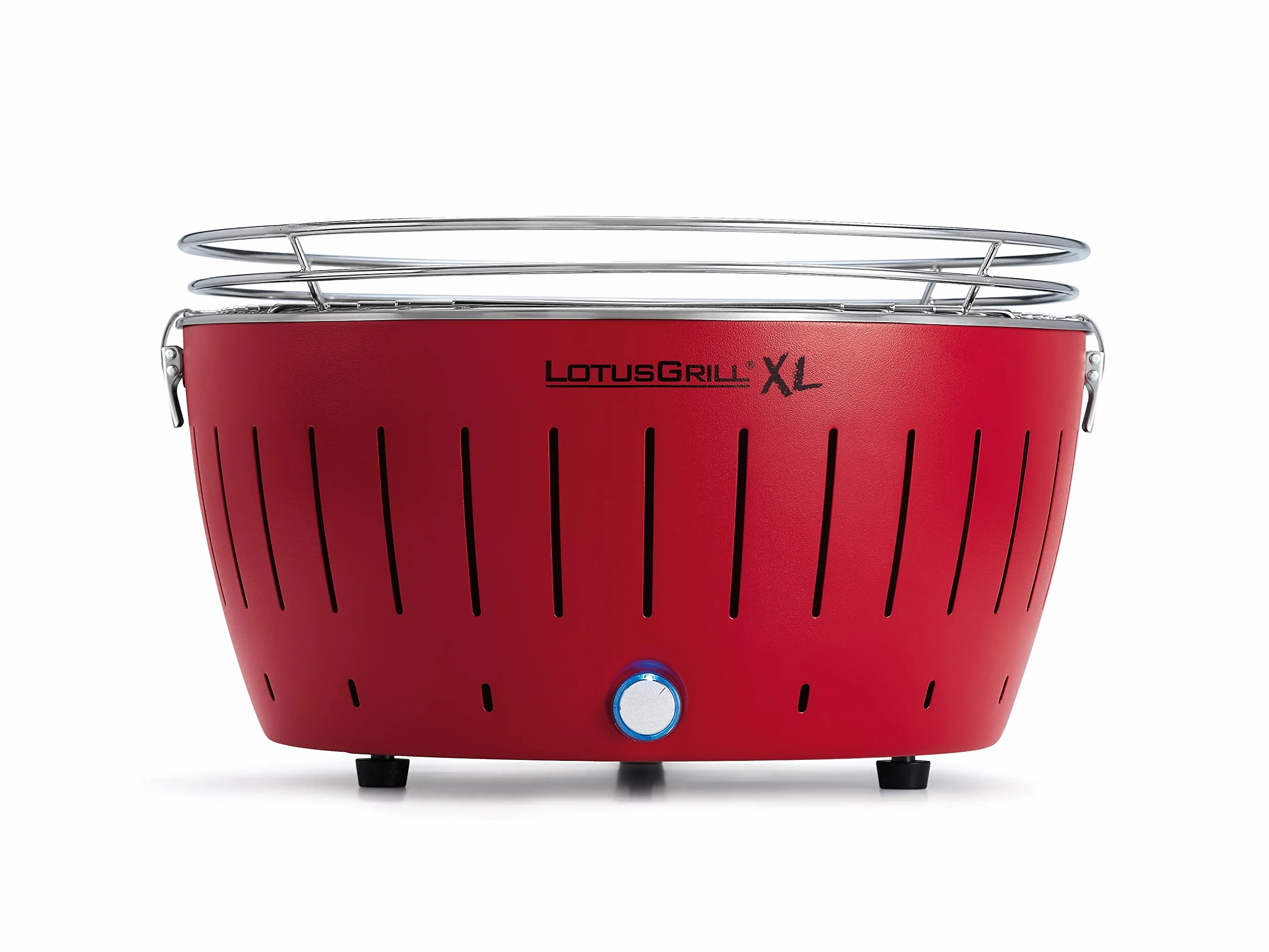 LotusGrill XL LG G435 U RD Barbecue con batteria e cavo USB, 43,5 x 25,7 cm, Rosso