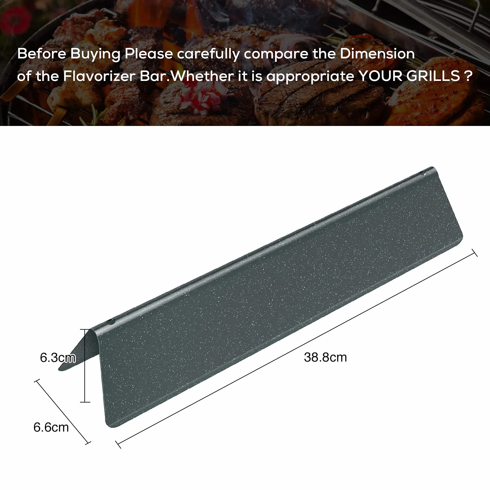 7636 Barre Piastra Riscaldante da 38.8 cm Parti per Griglia Weber Spirit Serie 300,Parti di Ricambio per Spirit E310 S310 E320 S320 E330 S330 Griglie a Gas con Pannelli di Controllo Frontali (7636)