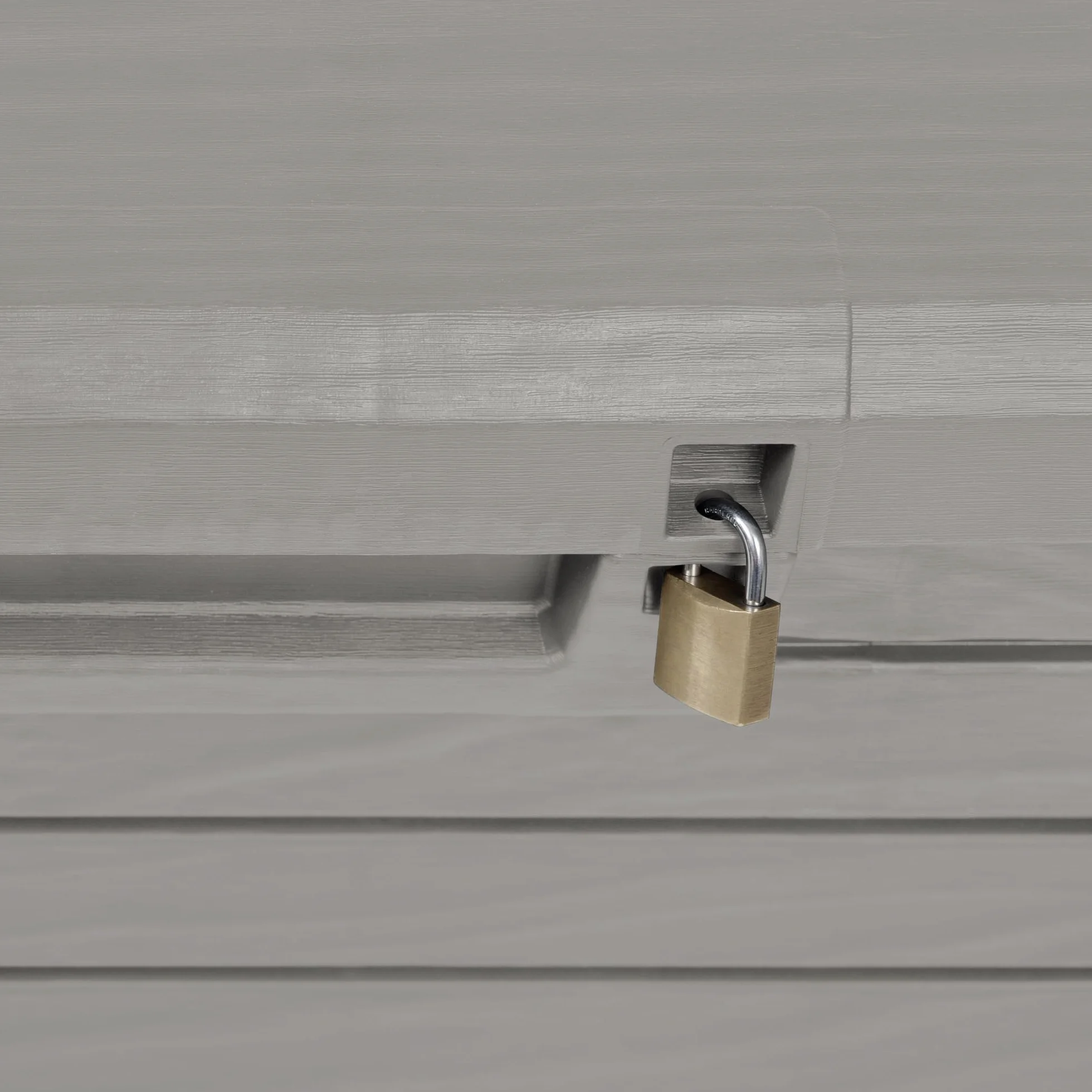 Toomax Florida baule da 550L multiuso con seduta 148x72x60h finitura effetto legno grigio tortora porta attrezzi resistente UV