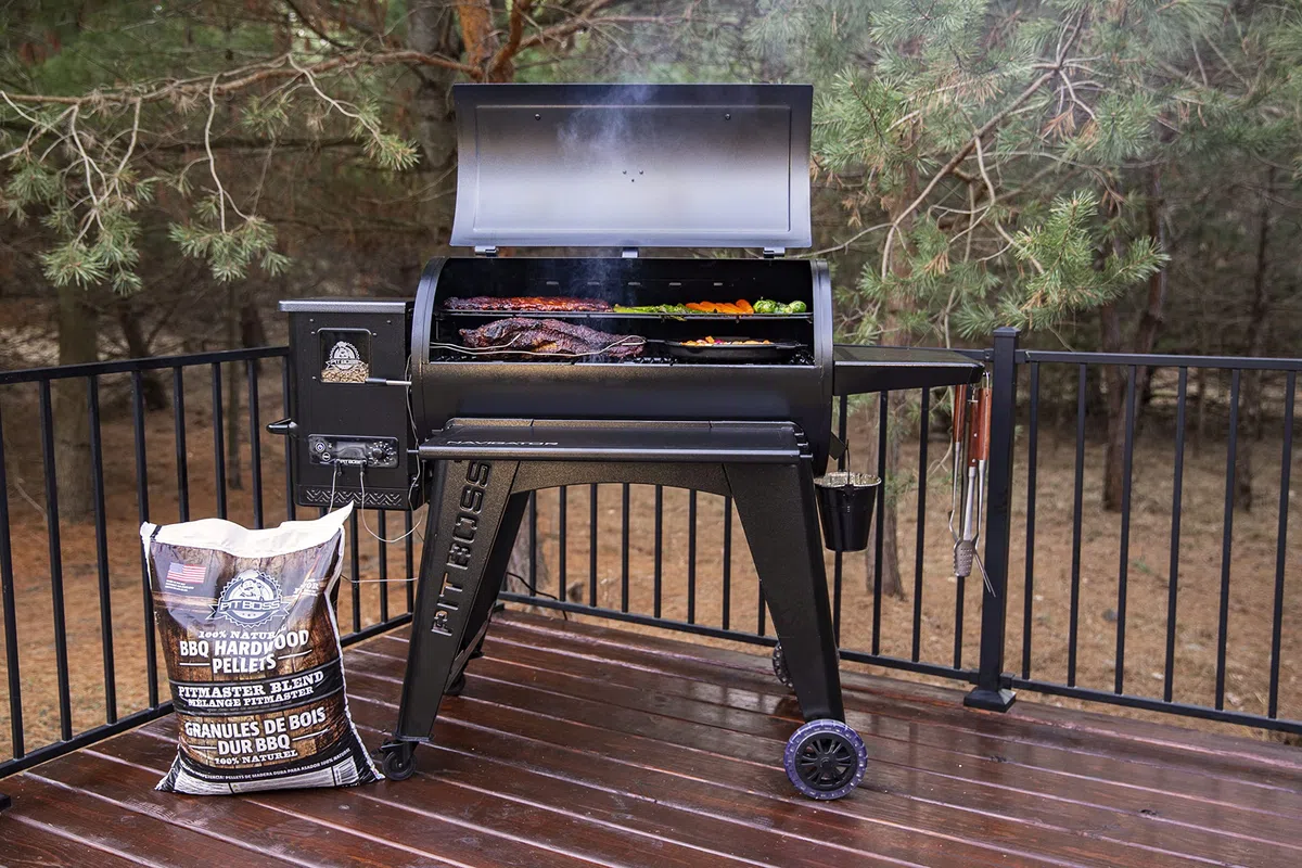 Pit Boss Navigator 1150 - Barbecue a pellet, nero, in acciaio, dimensioni: 162 x 94 x 119 cm, con schermo digitale