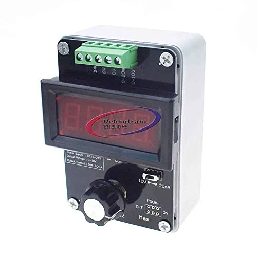 Reland Sun 4-20mA Generatore, generatore di segnale regolabile, DC 0-10V 0 4-20mA Simulatore analogico di tensione corrente per la regolazione del valore PLC Panel LED Test (non ricaricabile)