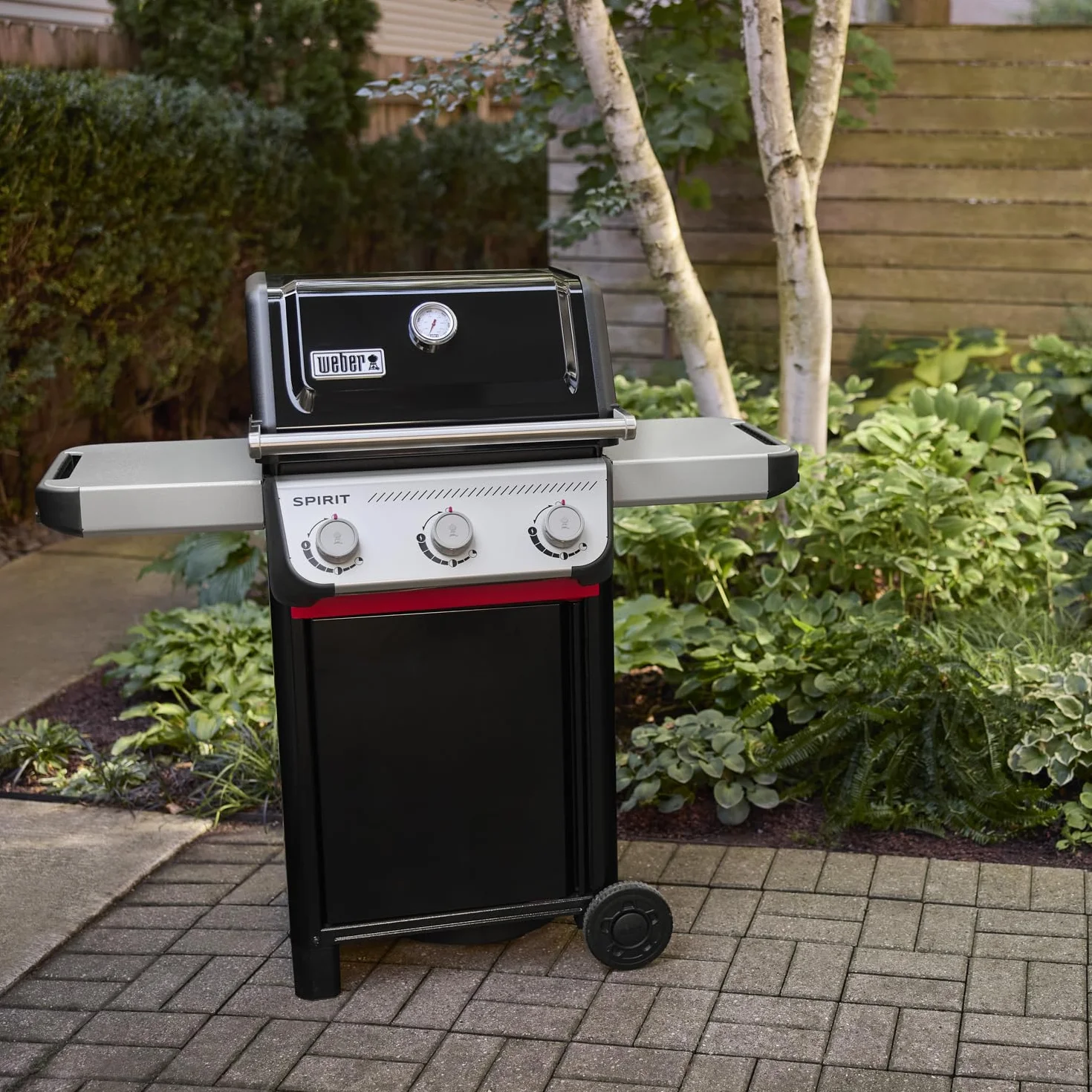 Weber Spirit E-310 Barbecue a Gas 3 Bruciatori, Accensione Snap-Jet, Griglia 51x46cm, Nero/Argento