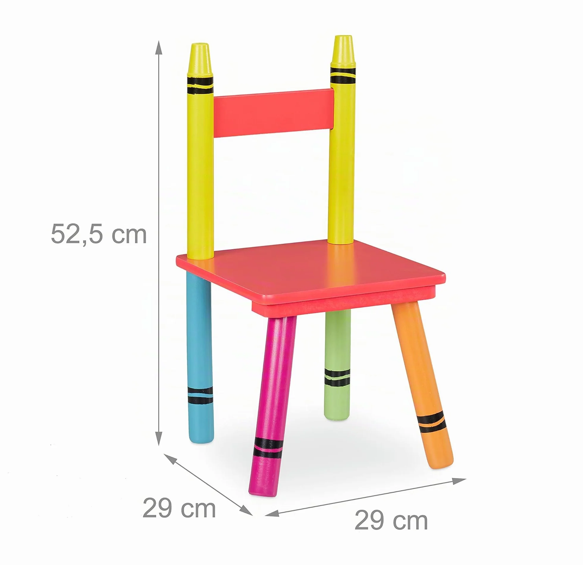 Relaxdays Set Tavolino e Sedie per Bambini e Bambine, Tavolo Basso con 2 Sedioline, in MDF e Legno di Pino, Colorato