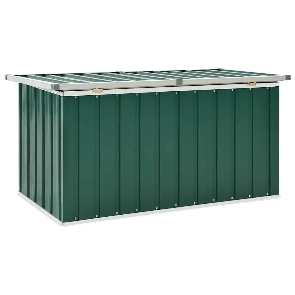 Generico Baule da giardino verde 129x67x65 cm,Mobili da giardino,Cassapanche da esterno-46261