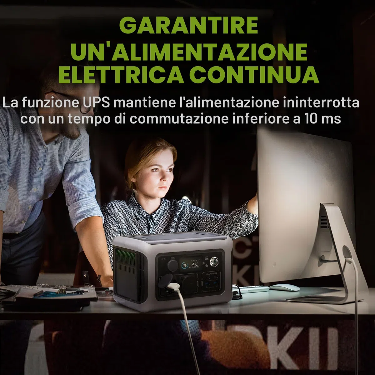 ALLPOWERS 299Wh 600W Centrale Elettrica Portatile con Pannello Solare da 100W, R600 Batteria LiFePO4 Generatore Solare, Generatore di Corrente Portatile UPS, per Campeggio, Viaggi, Emergenze