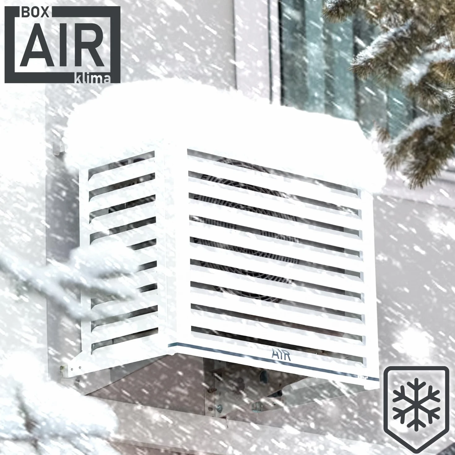 Klima Cover Clima Blade M Bianco – Copri Condizionatore Esterno in Alluminio Composito, Staffe INOX Regolabili