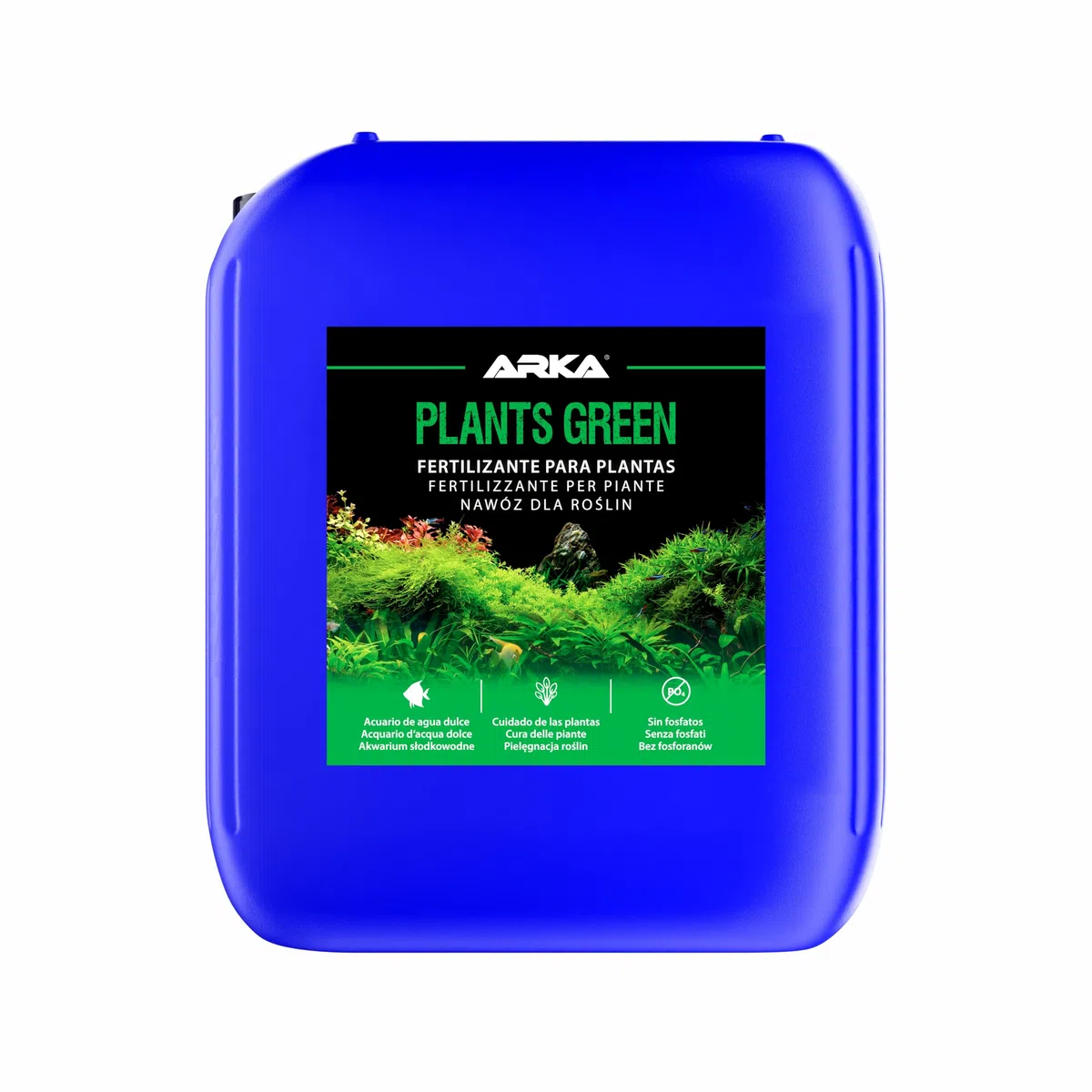 Fertilizzante piante acquario 5 L – Plants Green – per acquari grandi e impianti intensivi – ferro, vitamine, oligoelementi – crescita forte, scorta conveniente – uso professionale