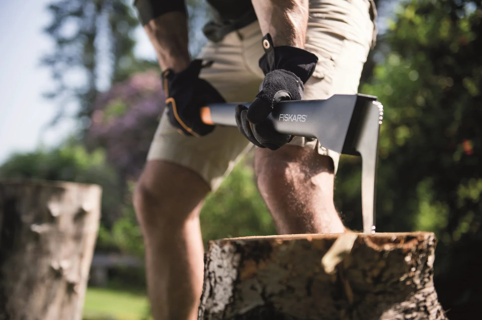 Fiskars Zappino tiratronchi, Lunghezza: 78,5 cm, Lama in acciaio temprato/Manico resistente in fibra di vetro, Fodero per trasporto e conservazione incluso, Nero/Arancione, WoodXpert, XA22, 1003623
