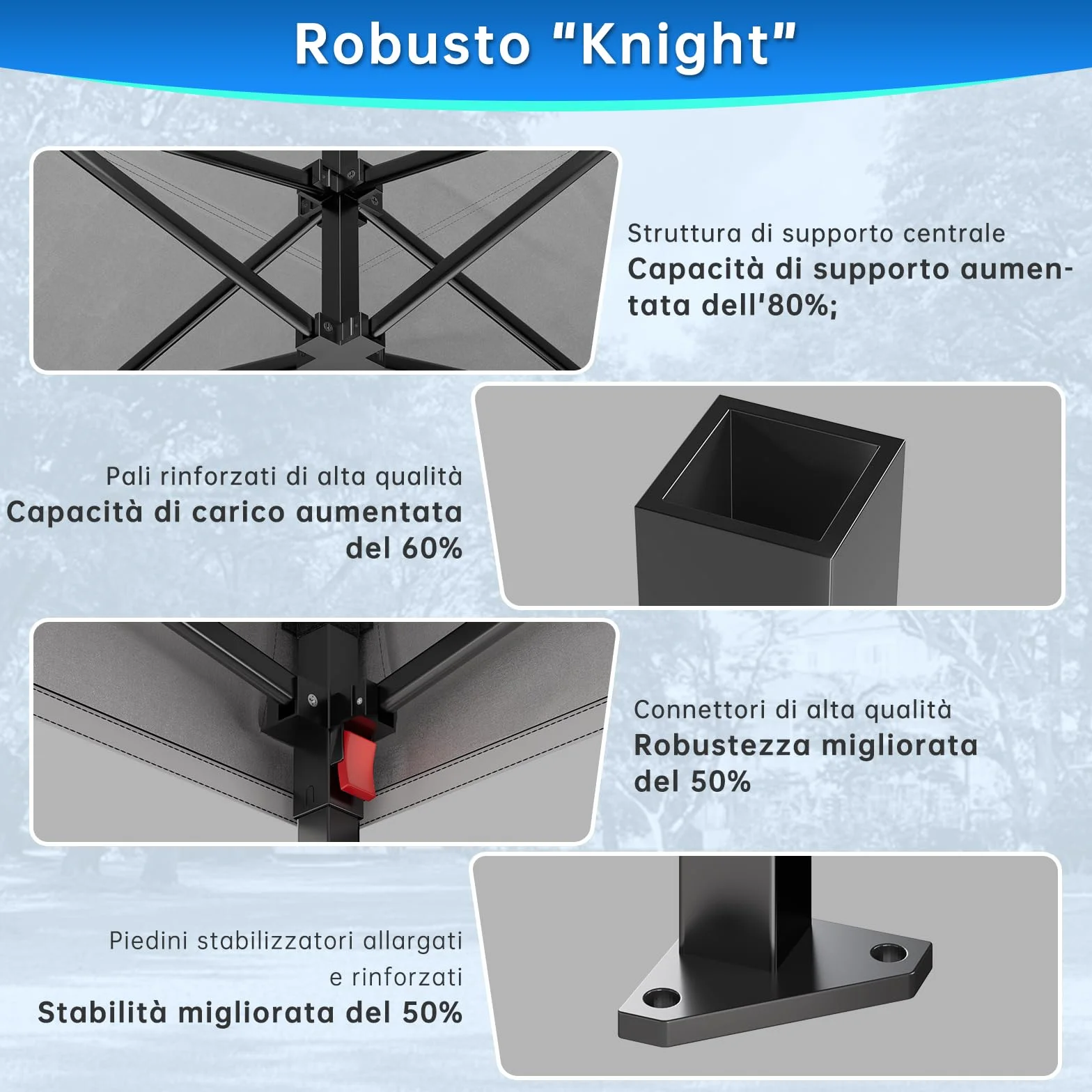 Devoko Gazebo 3x3 impermeabile pieghevole con pareti laterali protezione UV 50+ nero