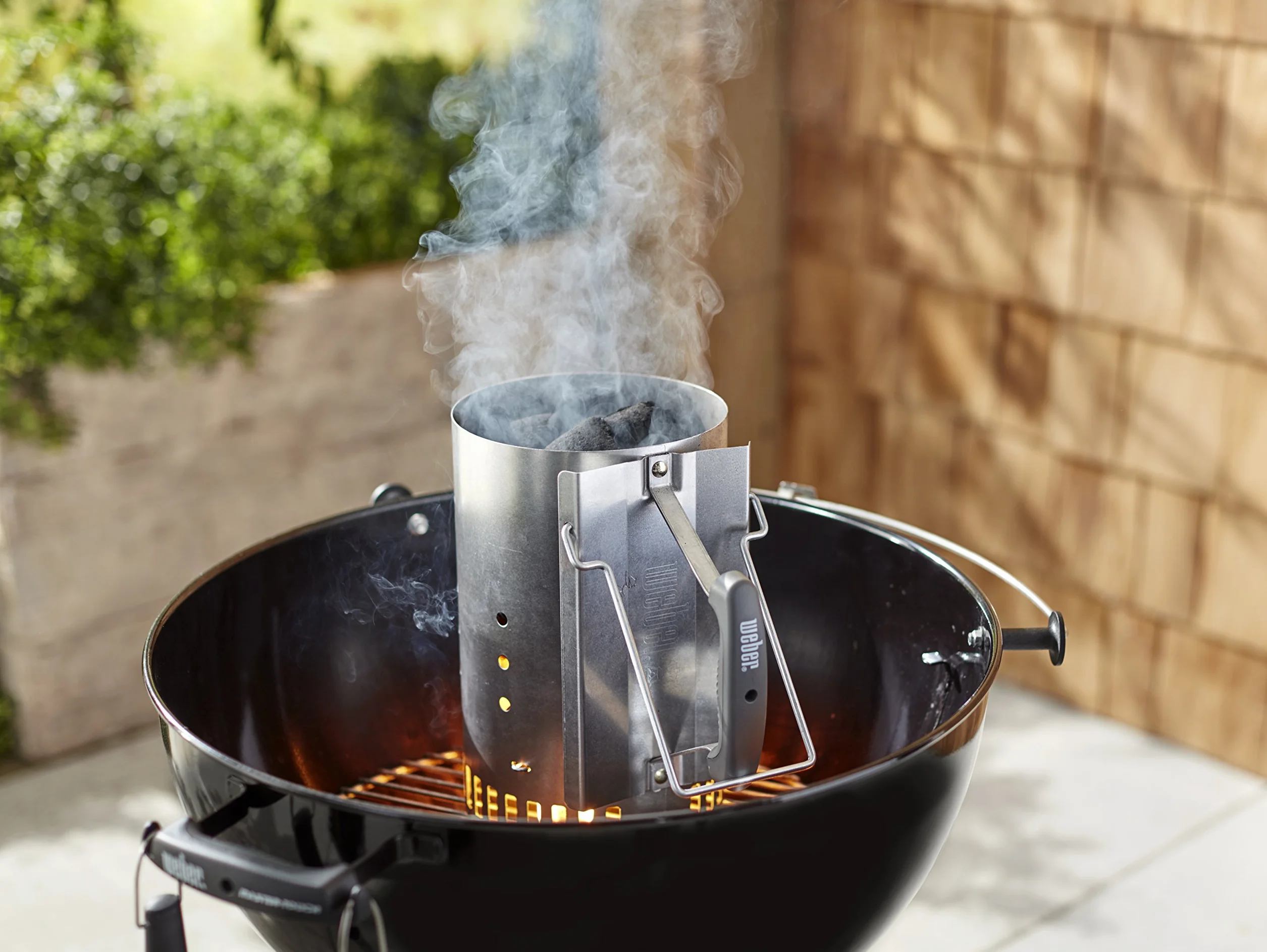 Weber Fireplace Starter Grande 32 cm Altezza 2 Maniglie per Griglie a Carbonella 47 cm