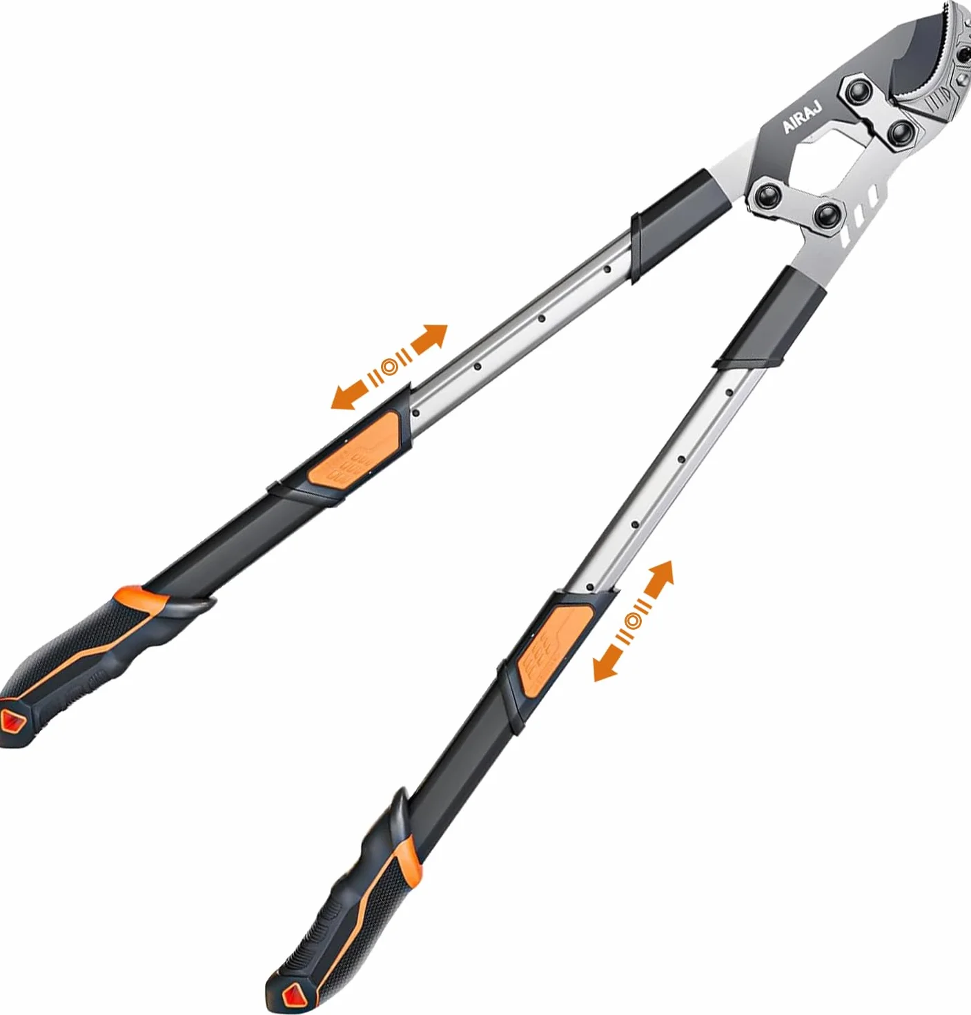 AIRAJ Troncarami da Giardino Telescopica 68-88cm, Lame 55C Rivestimento Antiruggine, Potatura Rami 5.5cm