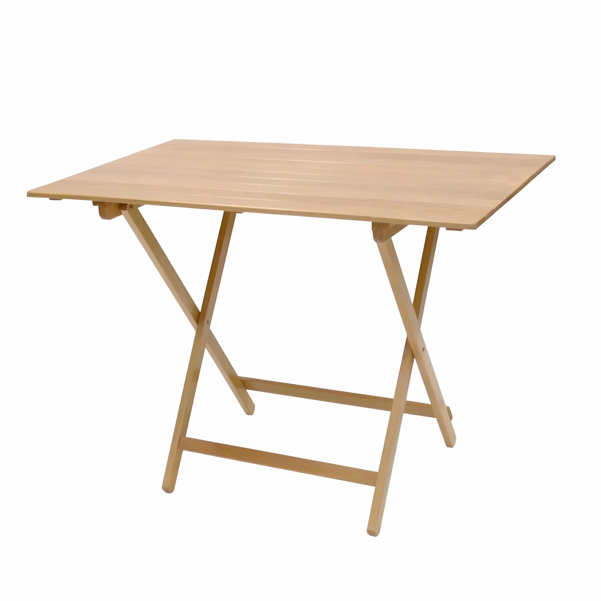 Tavolo Pieghevole 100x60x73.5cm Legno Faggio Salvaspazio Made in Italy