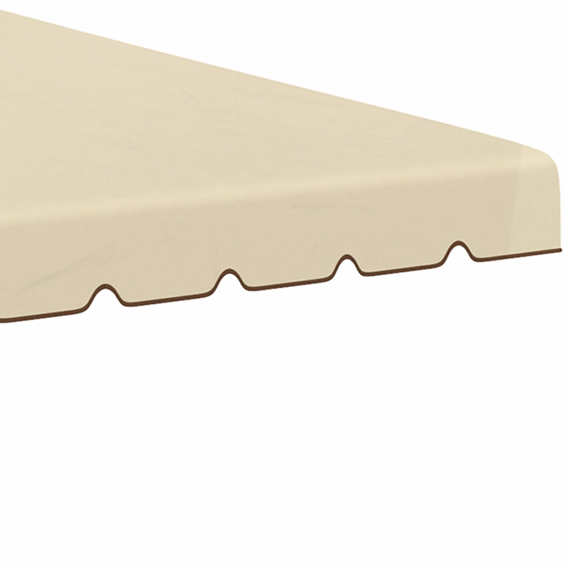 Outsunny Tetto di Ricambio per Gazebo 3x3 m 2 Livelli, Resistente all'Acqua in Poliestere 170g/m², Copertura Beige