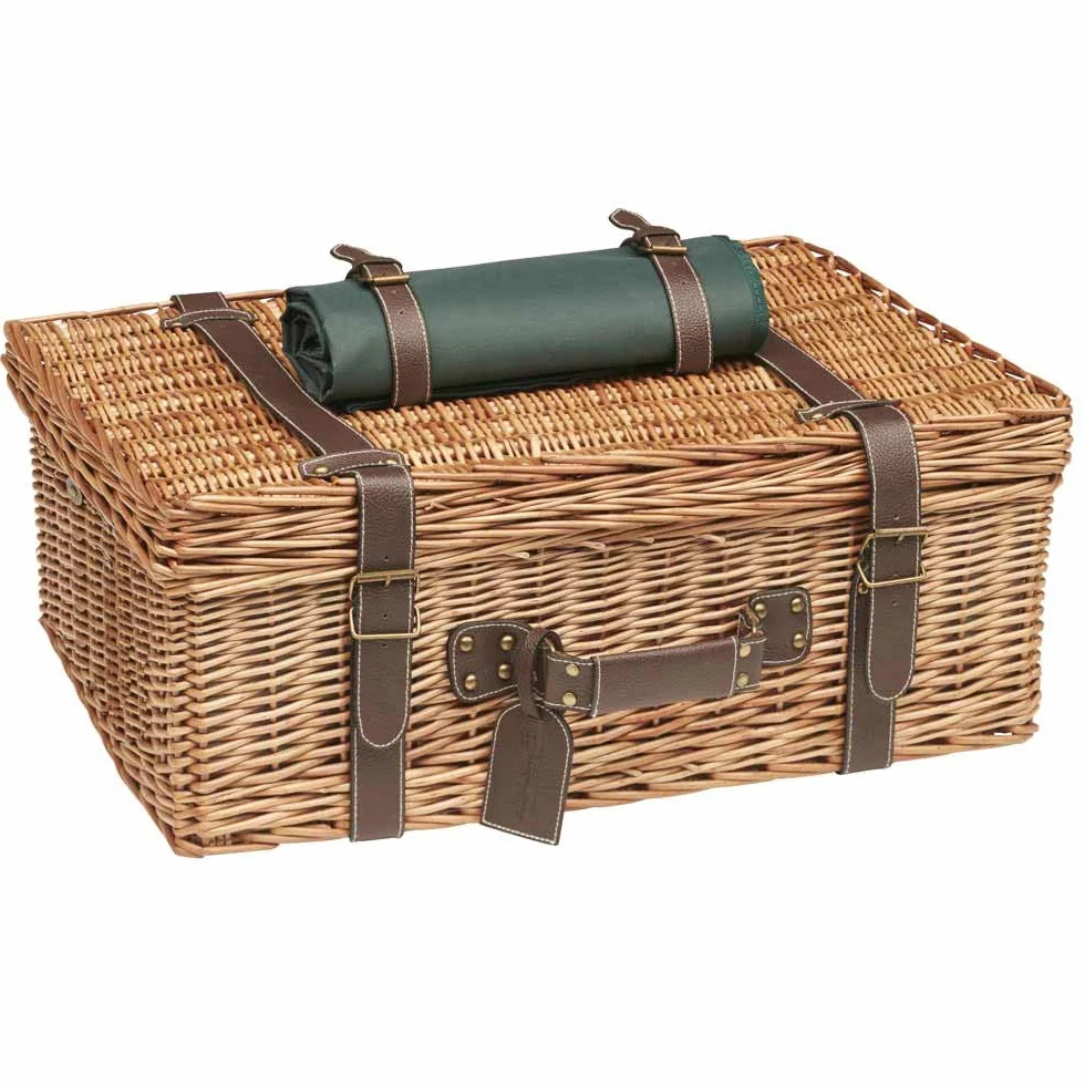 Baule da picnic in pelle Prestige Champs Elysée per 6 persone 57x37x23cm