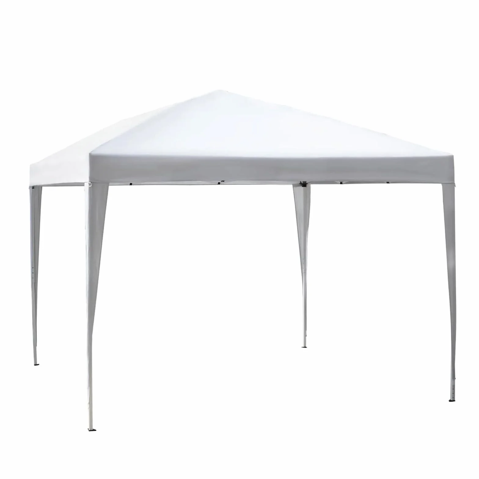 Gazebo Pieghevole Giardino 3x3 Automatico Richiudibile Fisarmonica in Acciaio Bianco