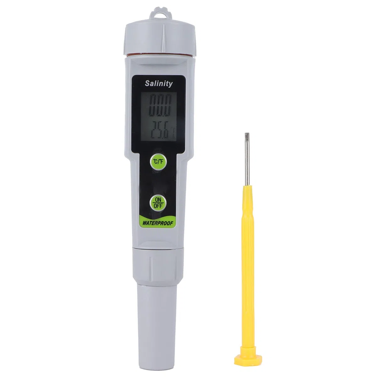 BuyWeek Misuratore di Salinità Digitale 2 in 1 Penna Tester con Cacciavite per Piscine Pesca