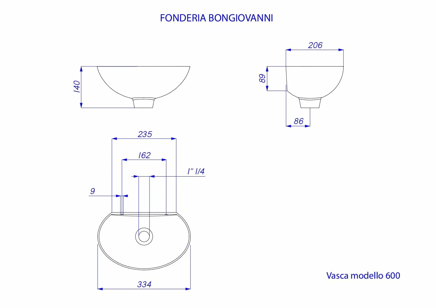 Fonderia Bongiovanni | Fontana a muro da esterno | Vasca a muro | Modello 600 | lavandino da esterno | grigio ghisa con sifone in ottone Brunito per casa giardino