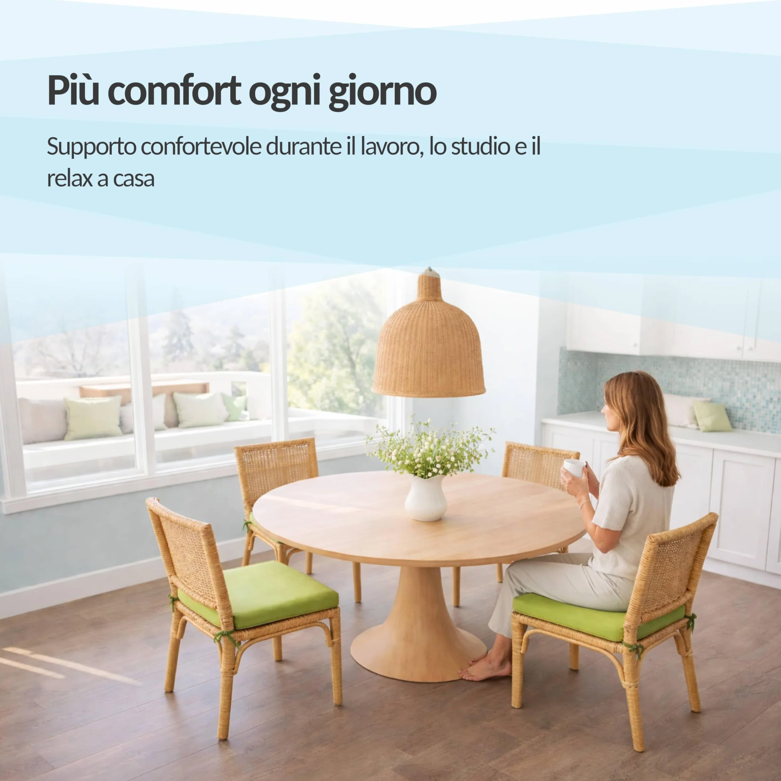 POKAR Cuscino per Panca 110x50 cm | Sfoderabile con Lacci Antiscivolo | Seduta per Panchina, Panca da Giardino, Dondolo, Sedia | Interno ed Esterno | OEKO-TEX | Prodotto nell'UE | Marrone