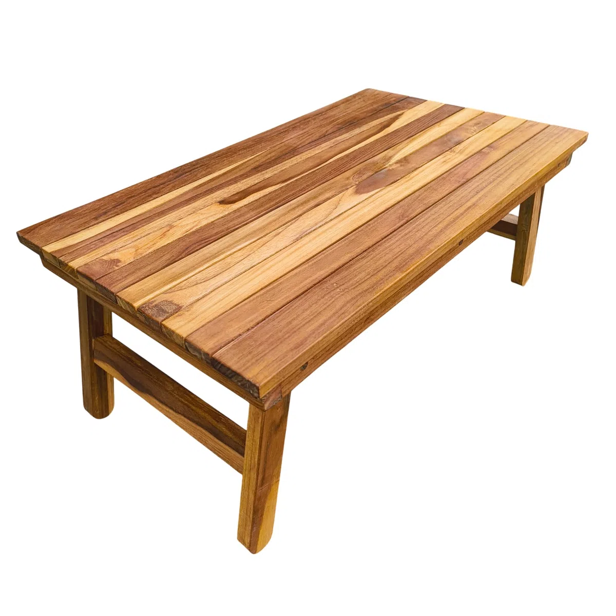 Vassoio/Tavolino da Esterno in TEAK Massello - Pieghevole e Richiudibile - 60x35 cm x H 25 cm - Arredo Bordo Piscina