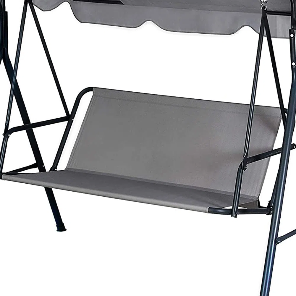 Coprisedile da Giardino per Dondolo, per Sedia a Dondolo da Giardino, Coprisedili per Altalena da Giardino, Copertura per Sedia da Giardino, 2 e 3 Posti (Grigio, 127 * 48 * 52cm)