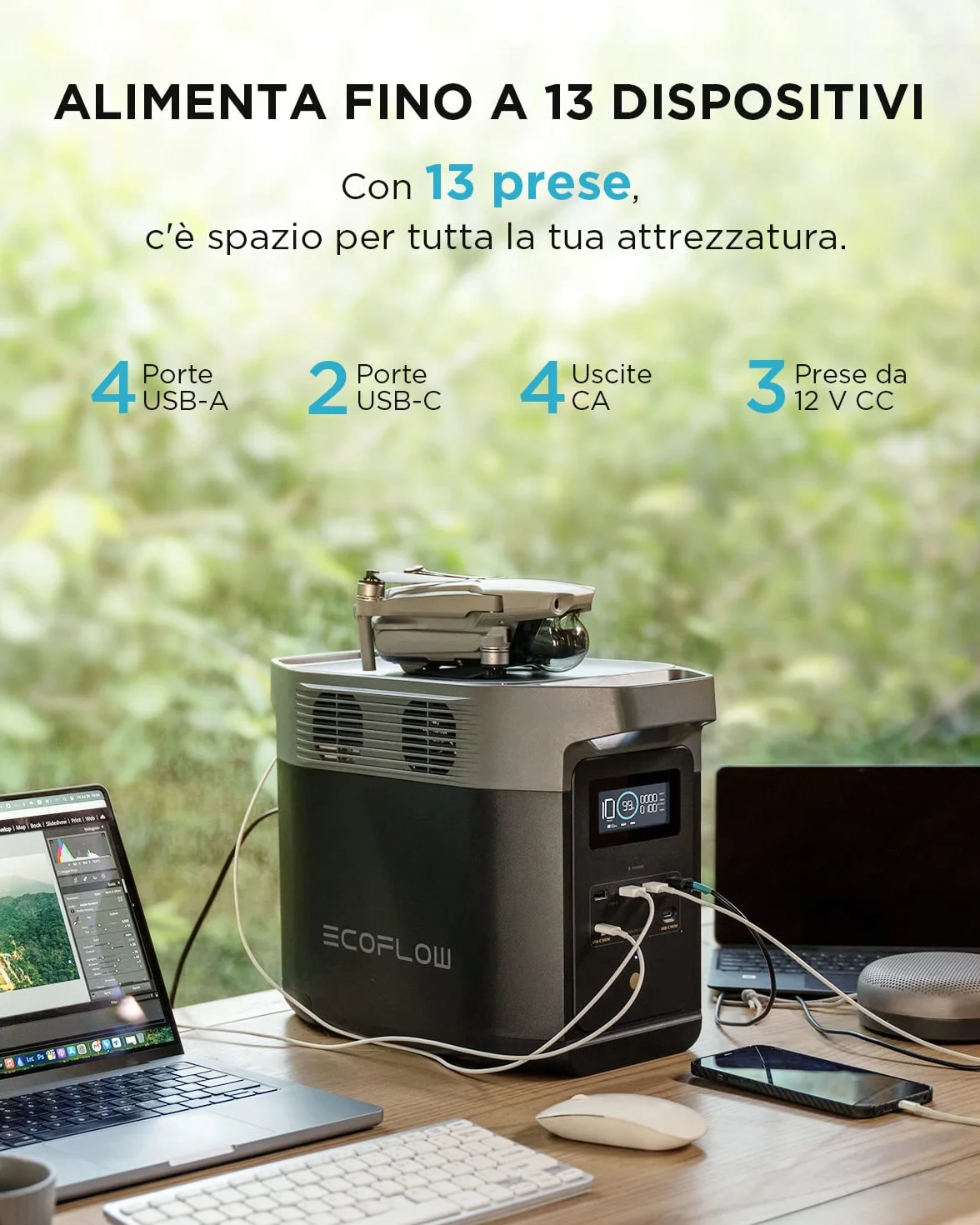 Centrale Elettrica Portatile EcoFlow DELTA 2 1-3 kWh LFP Ricondizionato