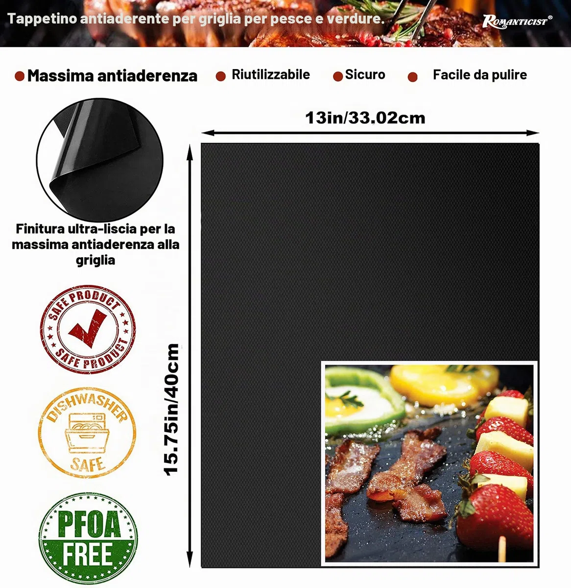 Romanticist 28Pcs Kit di Accessori per Barbecue Set - Utensili per Barbecue in Acciaio Inox in Custodia di Alluminio per Barbecue Uomini Donne Papà di Compleanno di Matrimonio