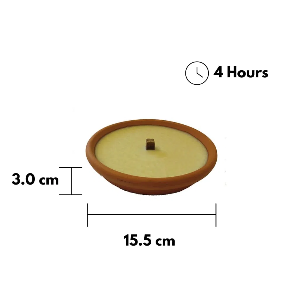 Fiaccola in coccio alla Citronella di Java 100% Naturale – Anti Zanzare e Insetti – Diametro 15,5 cm – Durata 2,5 Ore – Cereria Di Giorgio