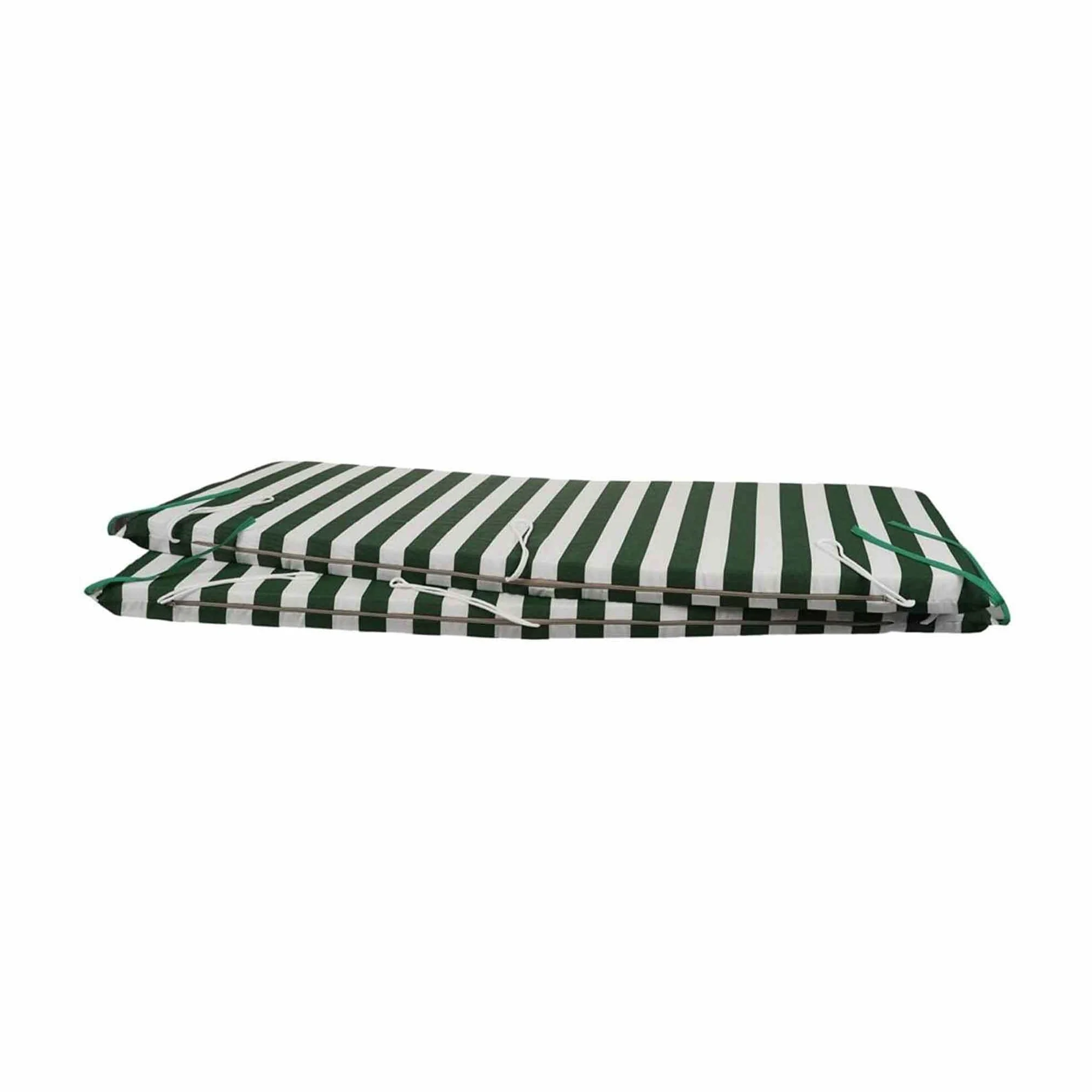 Il Tuo Artigiano Design Cuscino Fasciato per Dondolo da Giardino 2-3-4 Posti - Made in Italy (Bianco E Verde)