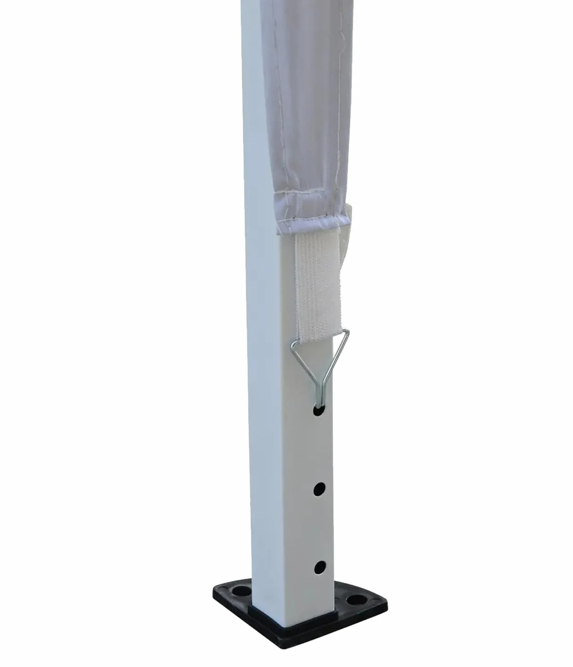 Gazebo Pieghevole Giardino 3x3 Automatico Richiudibile Fisarmonica in Acciaio Bianco