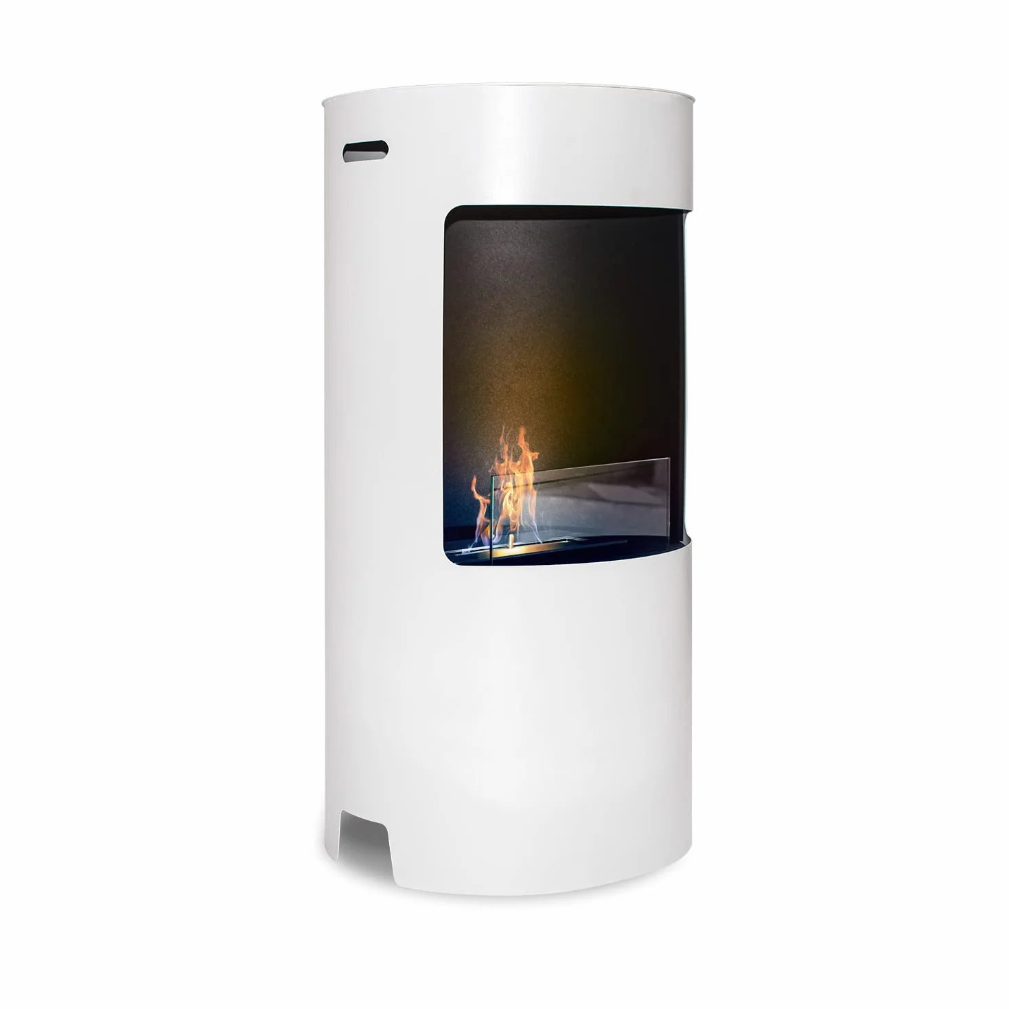 Frankystar Giulio Cesare Camino da Pavimento Ø40x80 cm Acciaio Inox Bianco Design Interno