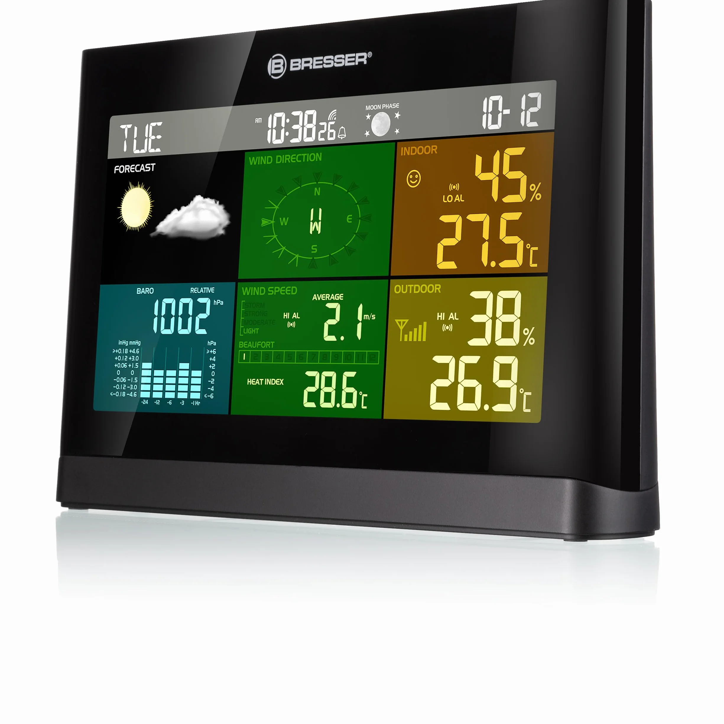 BRESSER 5-in-1 Stazione Meteo Display a Colori Nero