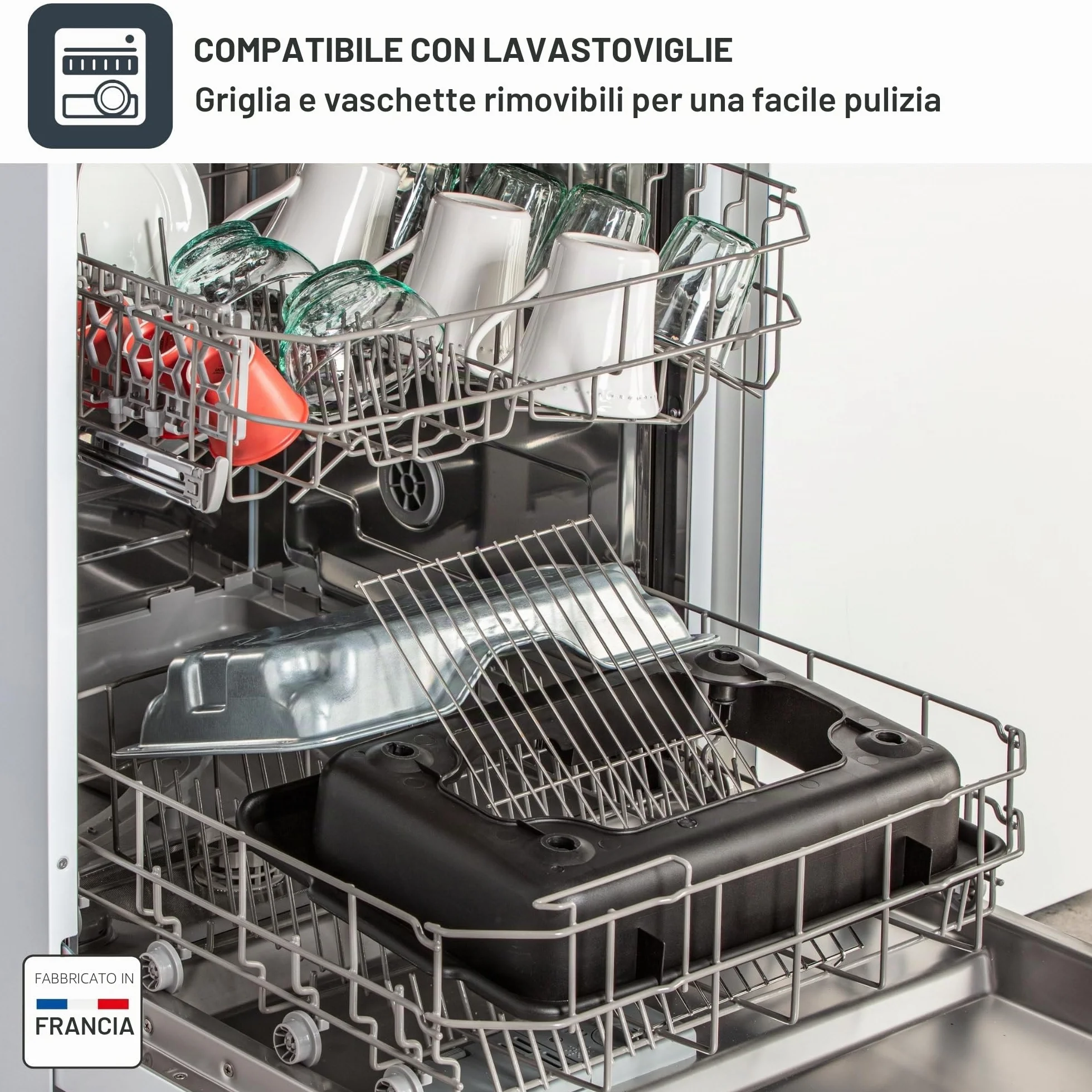 Tefal EasyGrill XXL Barbecue Elettrico 2500W Termostato Regolabile Antivento