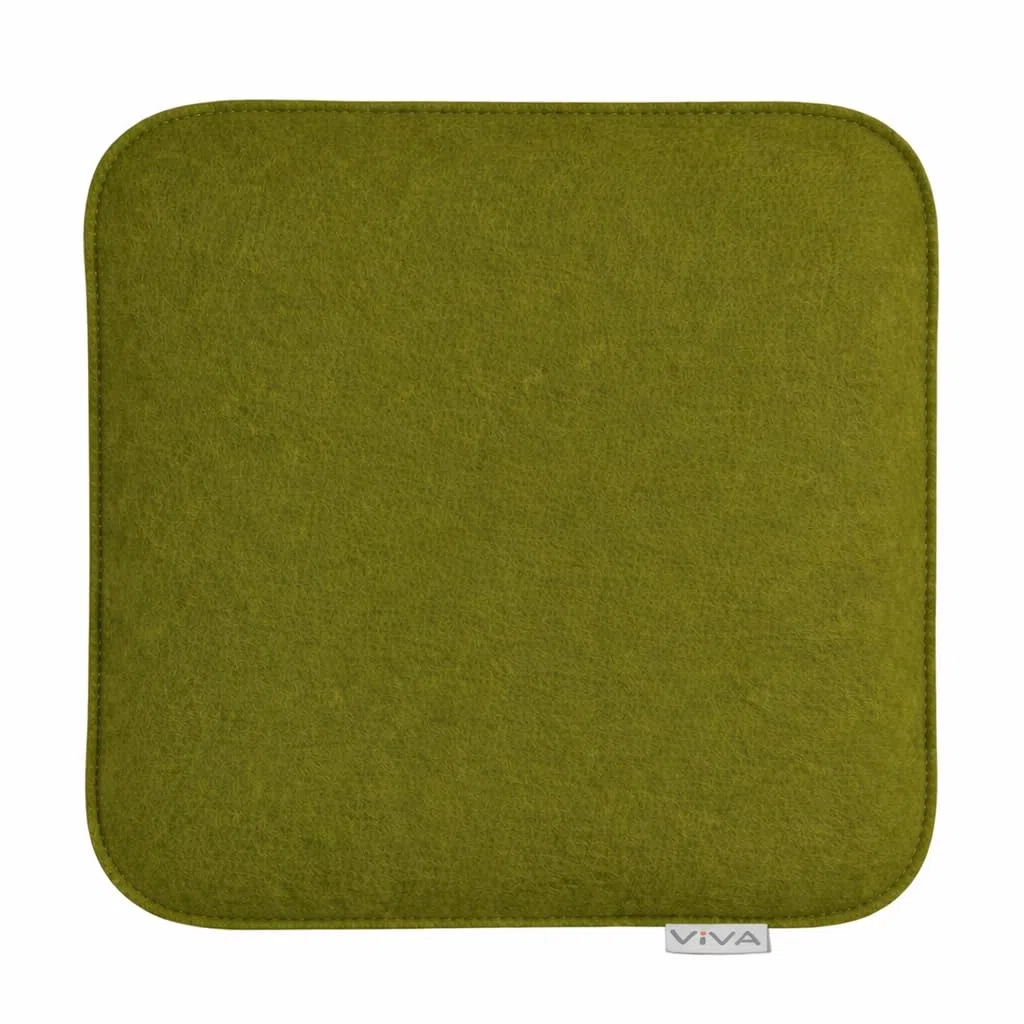 Cuscino per sedia in feltro 35 x 35 x 2 cm verde scuro 6 pezzi