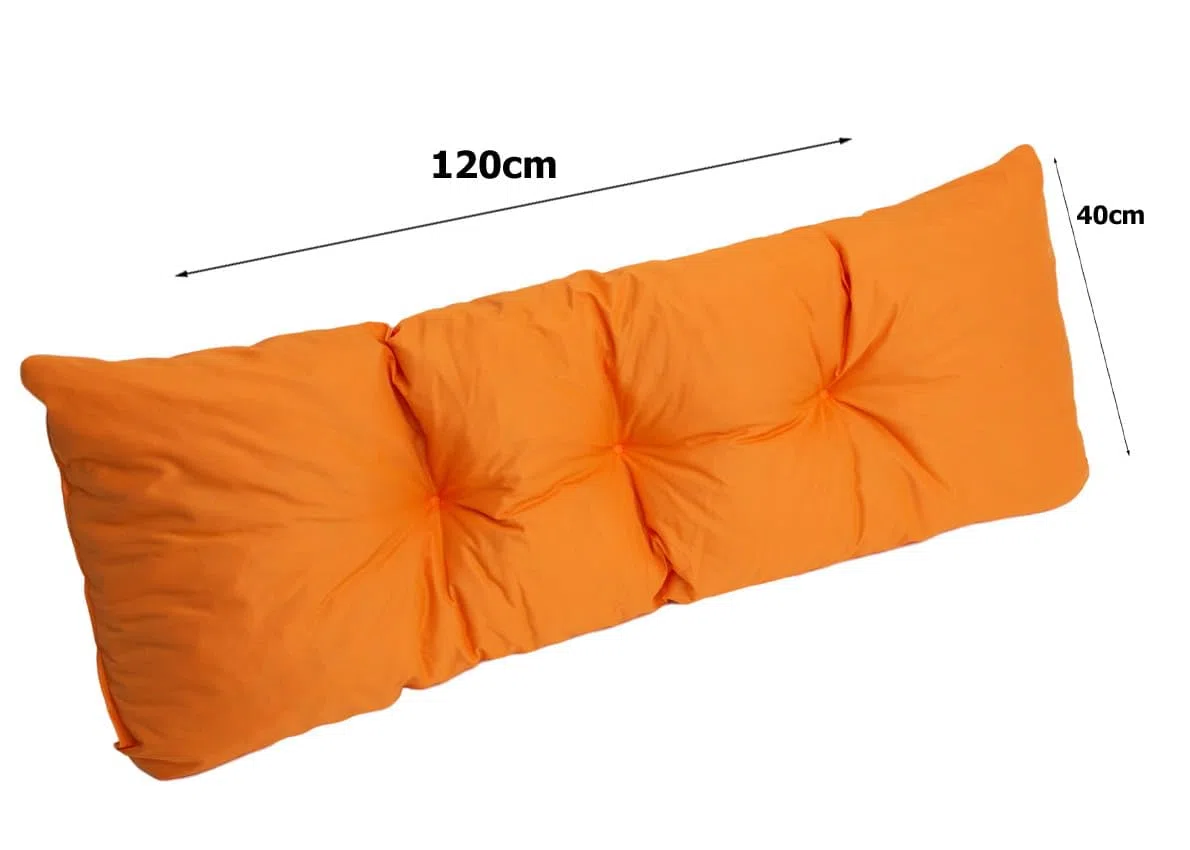 Set di cuscini per pallet, cuscini per mobili da giardino in pallet, schienale e cuscino da giardino, diversi colori e dimensioni (arancione, set da 120 x 60 cm + 120 x 40 cuscini per