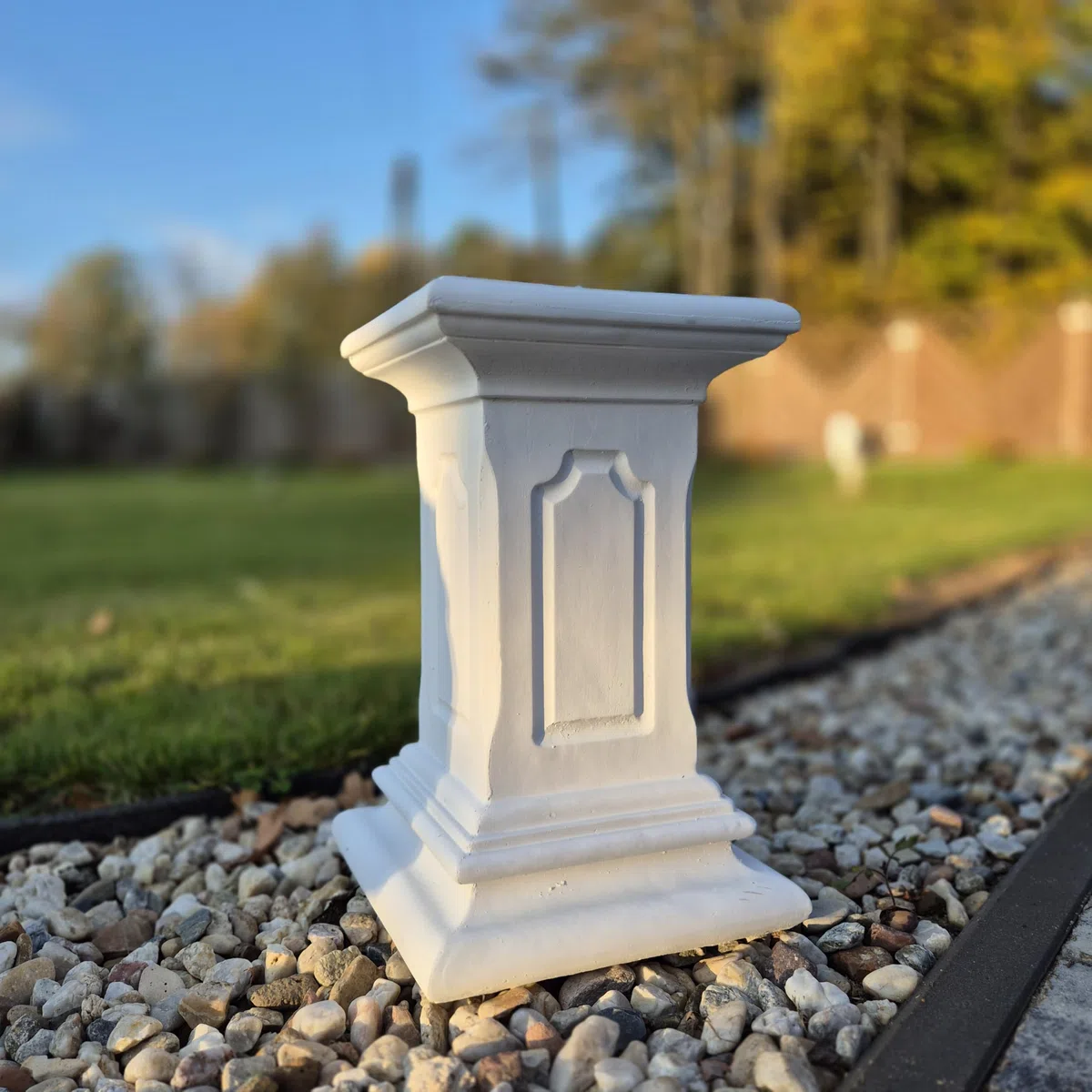 FABRIQ Colonna da 40 cm bianco 25 kg pietra giardino resistente alle intemperie gelo