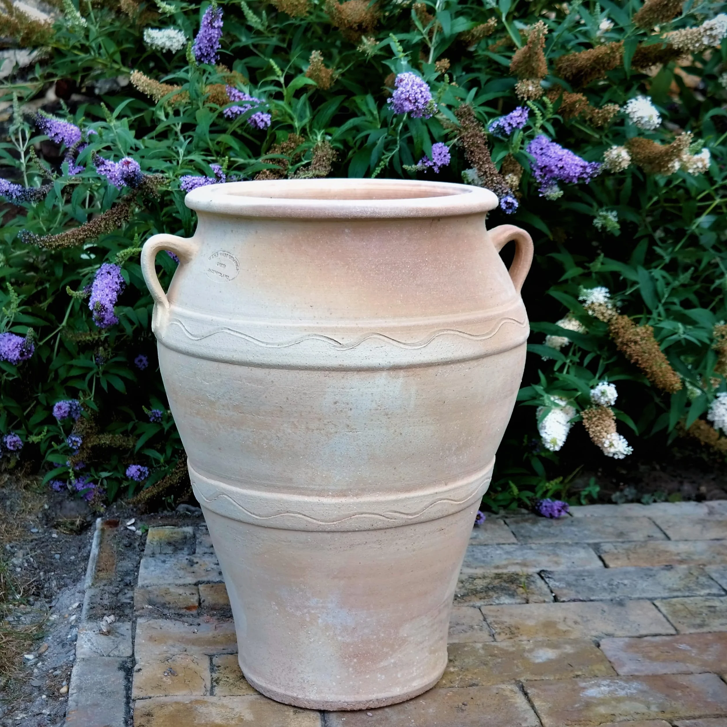 Palatina Werkstatt Anfora in terracotta greca Olea, 50 cm, 100% fatto a mano, ideale per gli amanti del giardino, degli interni e delle anfore