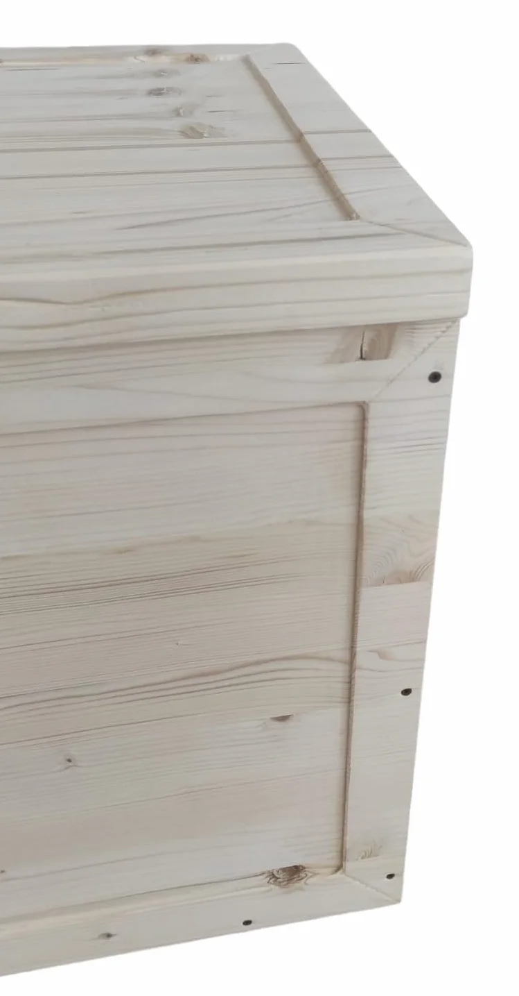 TOTAL WOOD 2012 Cassapanca in Legno 70x40x40 cm al Naturale Non trattato Anche su Misura