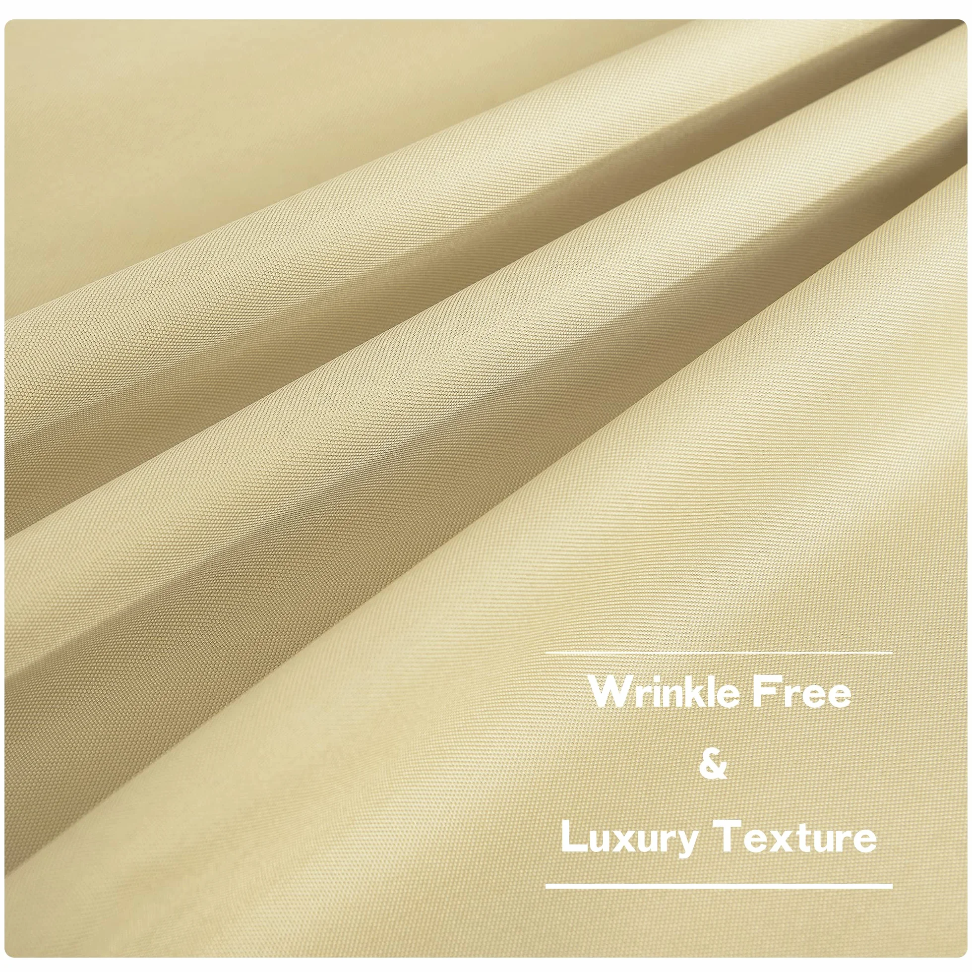 PONY DANCE Tende da Sole per Esterno con Anelli 2 Pezzi L 140 x A 213 cm Curtains Impermeabile Beige per Gazebo e Balconi Tende Termiche per Porta Esterna